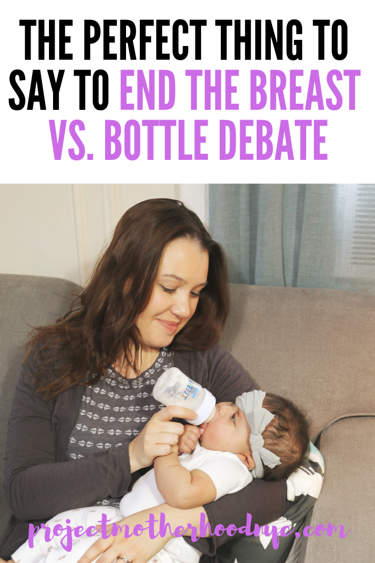 Breast Vs Bottle Pin - Project Motherhood