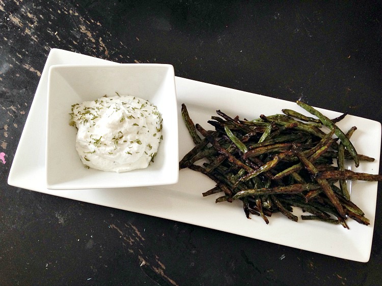 Baked Crispy Green Beans Recipe With Yogurt Dipping Sauce 2