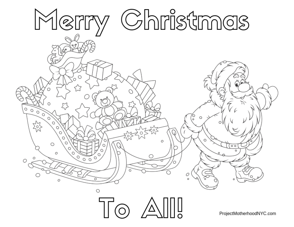 Christmas Coloring Pages For Kids 2 - Project Motherhood
