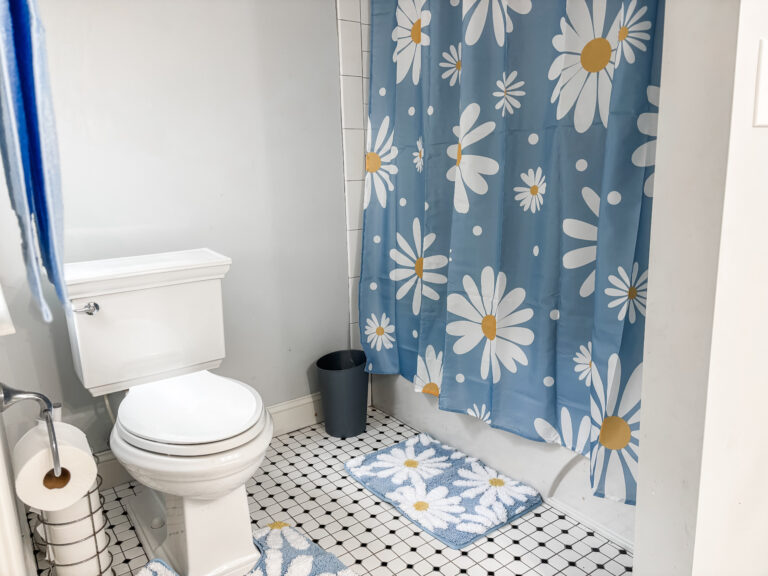Tween Bathroom Decor Ideas: Light Blue & Daisy Theme Makeover with Amazon Finds