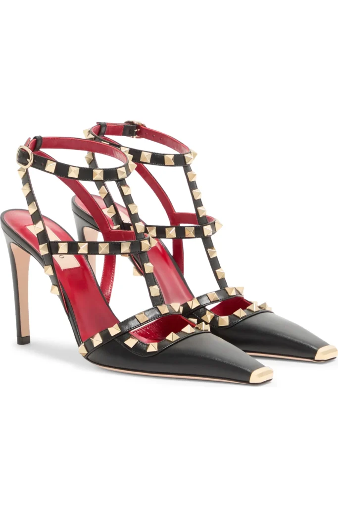 Valentino Garavani Rockstud Ankle Strap Pump