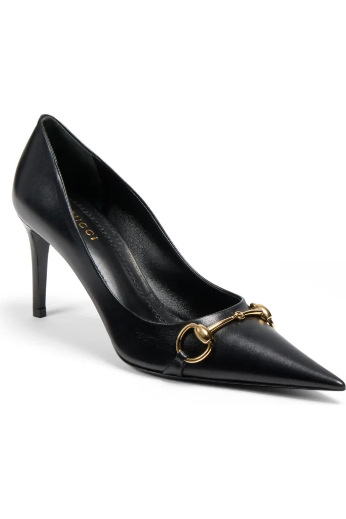 Gucci Donna Pointed Toe Horsebit Pump